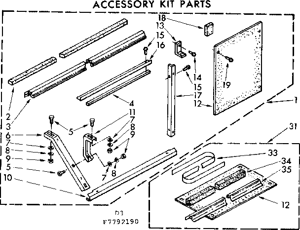 Accessory kit parts
