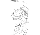 Kenmore 106850122 frame and control parts diagram