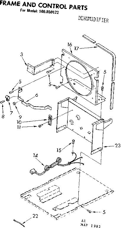 Frame and control parts