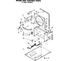 Kenmore 106850151 frame and control parts diagram