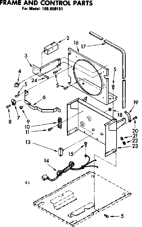 Frame and control parts