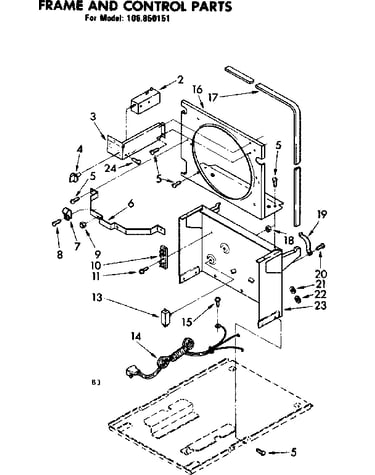 Frame and control parts