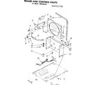 Kenmore 106850152 frame and control parts diagram
