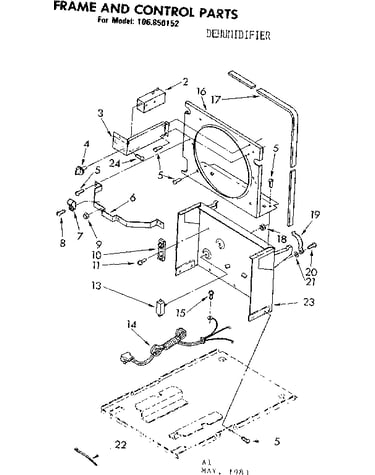 Frame and control parts