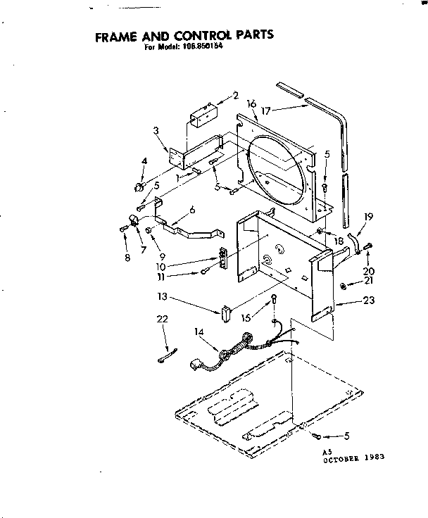 Frame and control parts