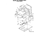 Kenmore 106850155 frame and control parts diagram