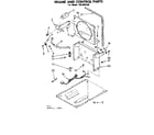 Kenmore 106850156 frame and control parts diagram
