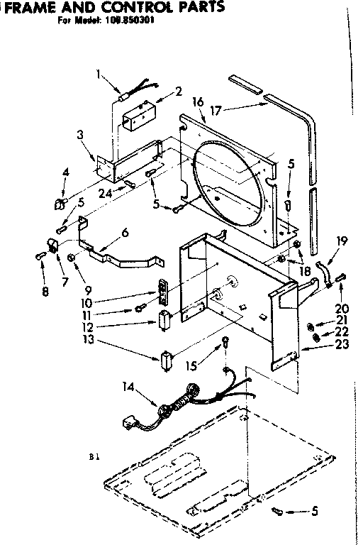 Frame and control parts