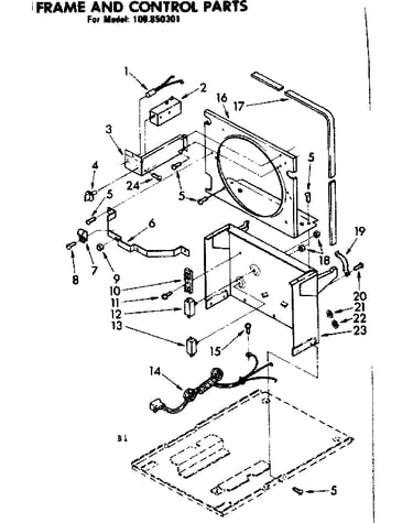 Frame and control parts