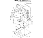 Kenmore 106850302 frame and control parts diagram
