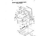 Kenmore 106850304 frame and control parts diagram