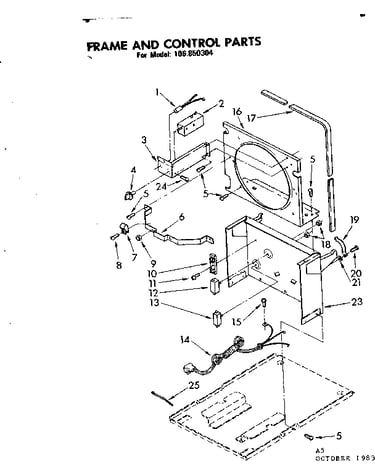 Frame and control parts