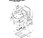 Kenmore 106850401 frame and control parts diagram
