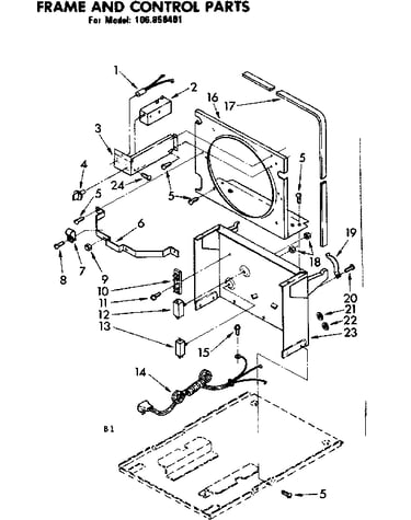 Frame and control parts
