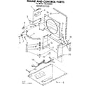 Kenmore 106850402 frame and control parts diagram