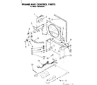 Kenmore 106850403 frame and control parts diagram