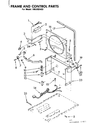 Frame and control parts