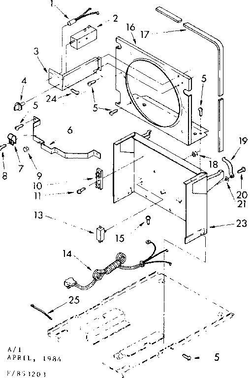 Frame and control parts