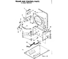 Kenmore 106851201 frame and control parts diagram