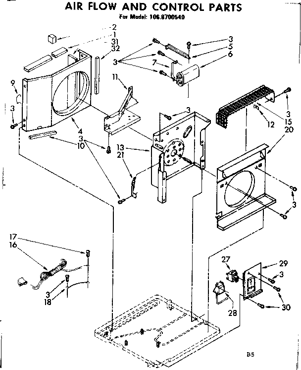 Air flow and control parts
