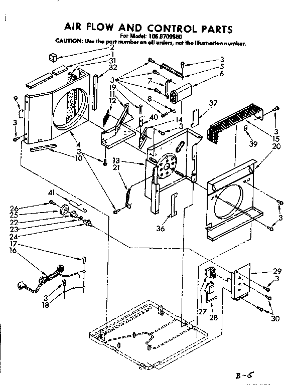 Air flow and control parts