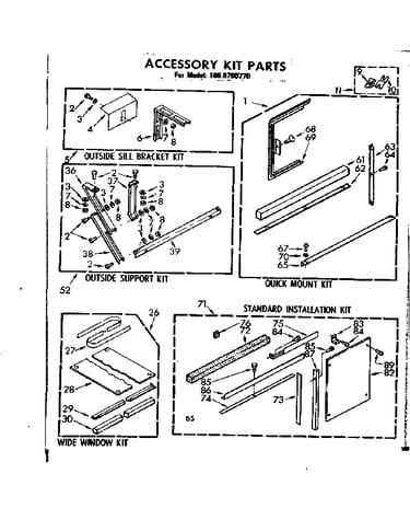 Accessory kit parts