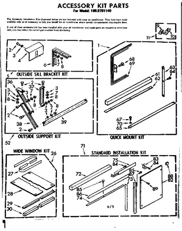 Accessory kit parts