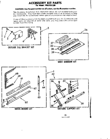 Accessory kit parts
