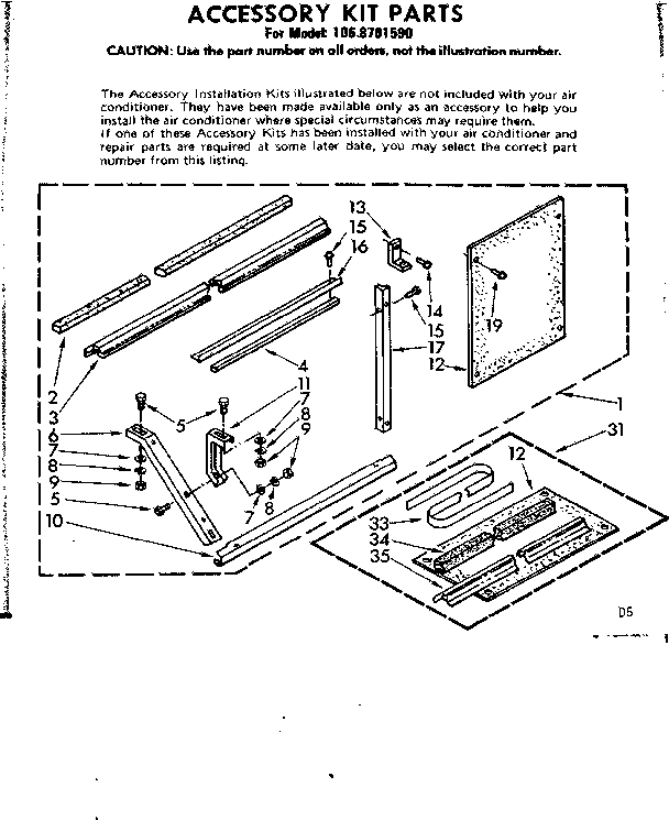 Accessory kit parts
