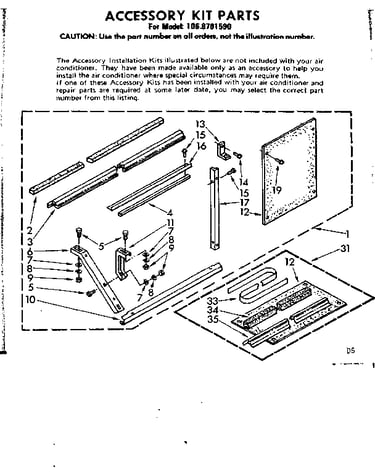 Accessory kit parts