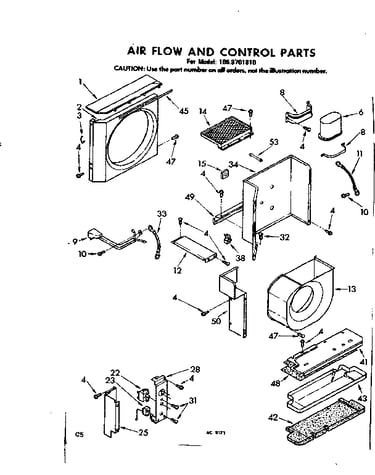 Air flow and control parts