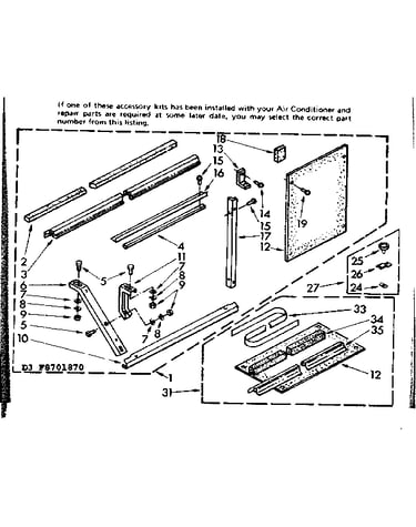 Accessory kit parts