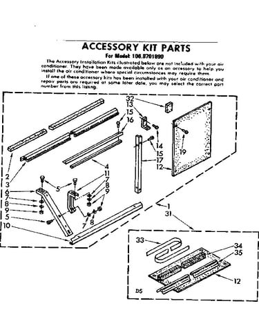 Accessory kit parts