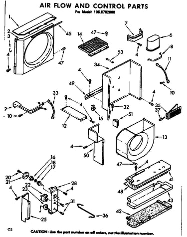 Air flow and control parts