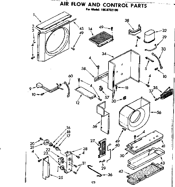Air flow and control parts