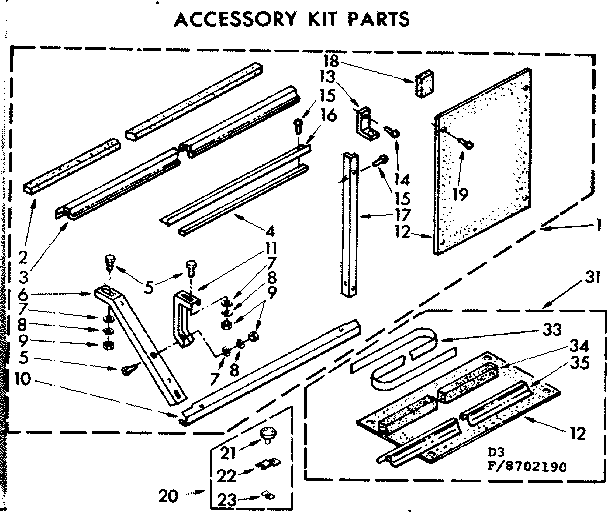 Accessory kit parts
