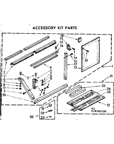 Accessory kit parts