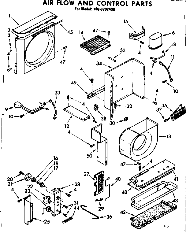 Air flow and control parts