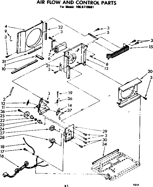 Air flow and control parts