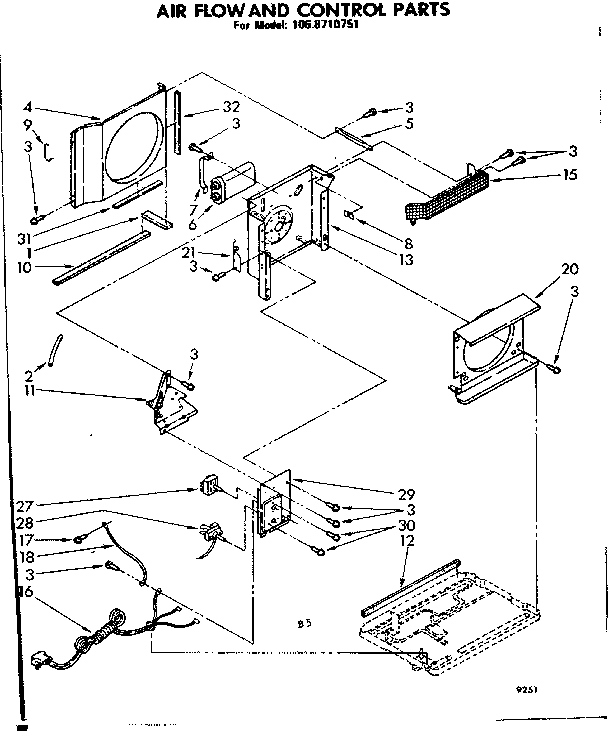 Air flow and control parts