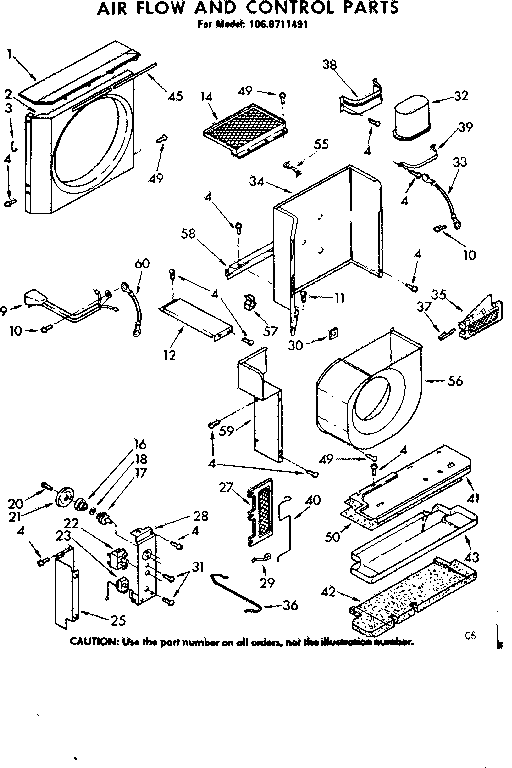 Air flow and control parts