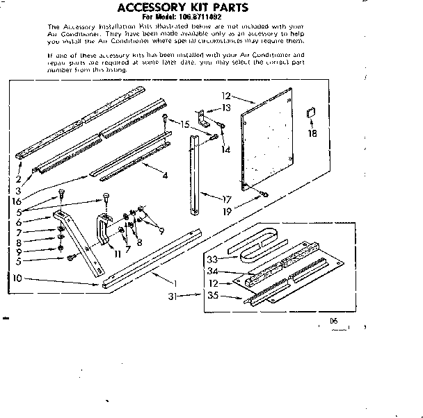 ACCESSORY KIT PARTS