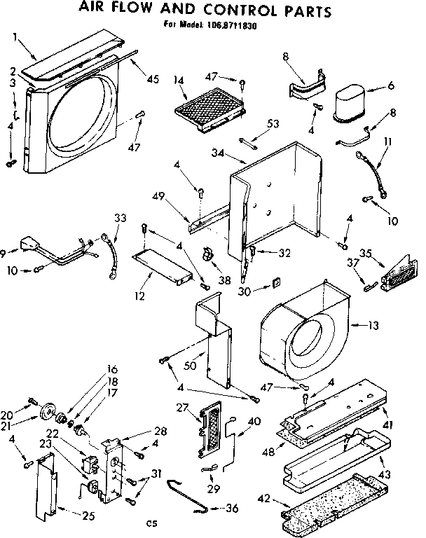Air flow and control parts