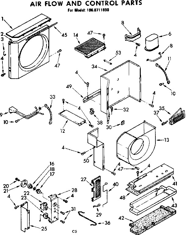 Air flow and control parts