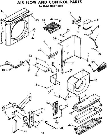 Air flow and control parts