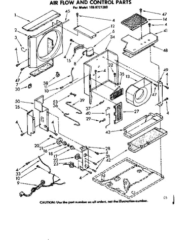 Air flow and control parts