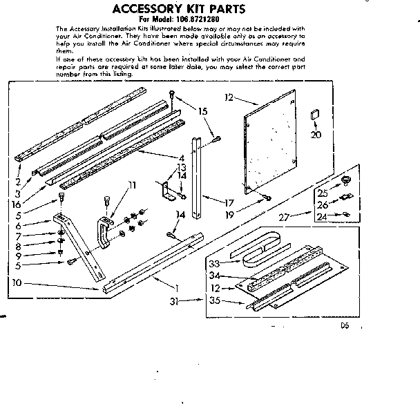 Accessory kit parts