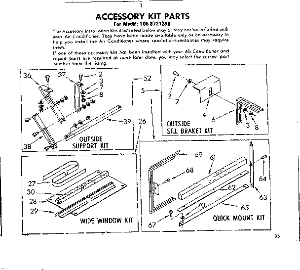 Accessory kit part