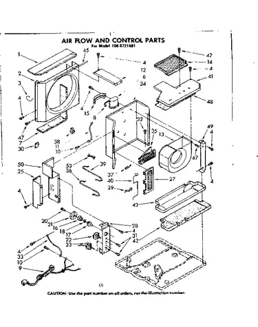 Air flow and control parts