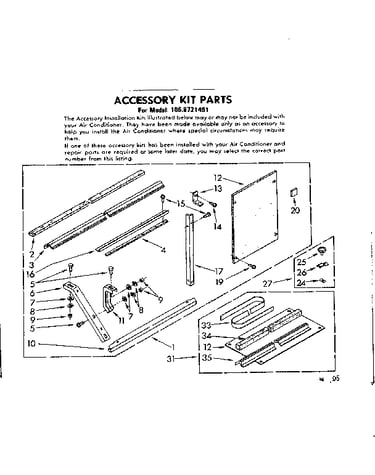 Accessory kit parts
